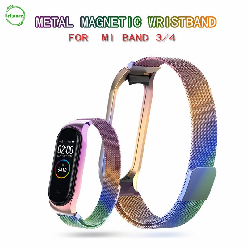 Dây đeo nam châm cho đồng hồ Xiaomi Mi Band 3/4 nhiều màu bắt mắt