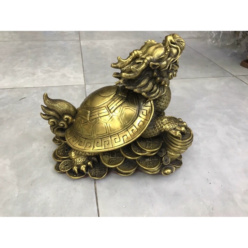 Rùa Đầu Rồng Long Quy Vật phẩm Phong Thủy Cỡ Lớn Cao 18cm