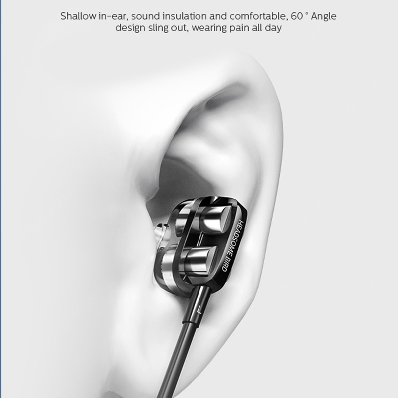 Tai Nghe Nhét Tai Có Dây Âm Thanh Siêu Trầm Cho Điện Thoại