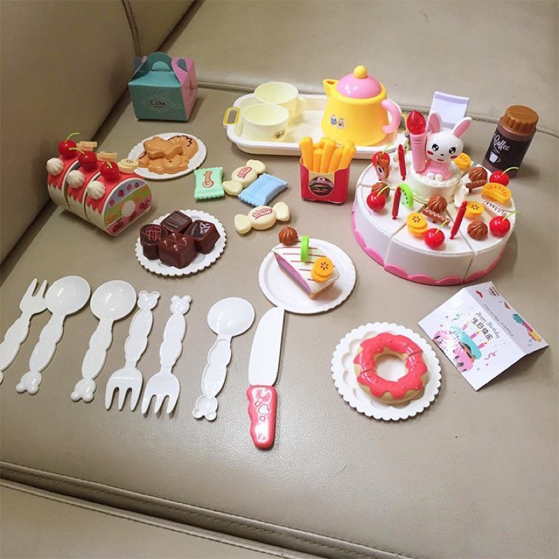 Bộ đồ chơi cắt bánh sinh nhật cho bé - 85 chi tiết có đèn và nhạc vui nhộn