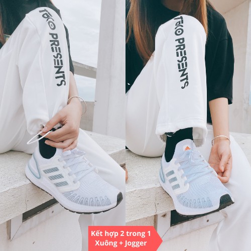 Quần Jogger TUCO Đen , Ống suông Nam Nữ Unisex Form  Rộng Rút Dây Bo Gấu Vải Mịn Mềm Mát Quần Joker, Joger, Thể Thao