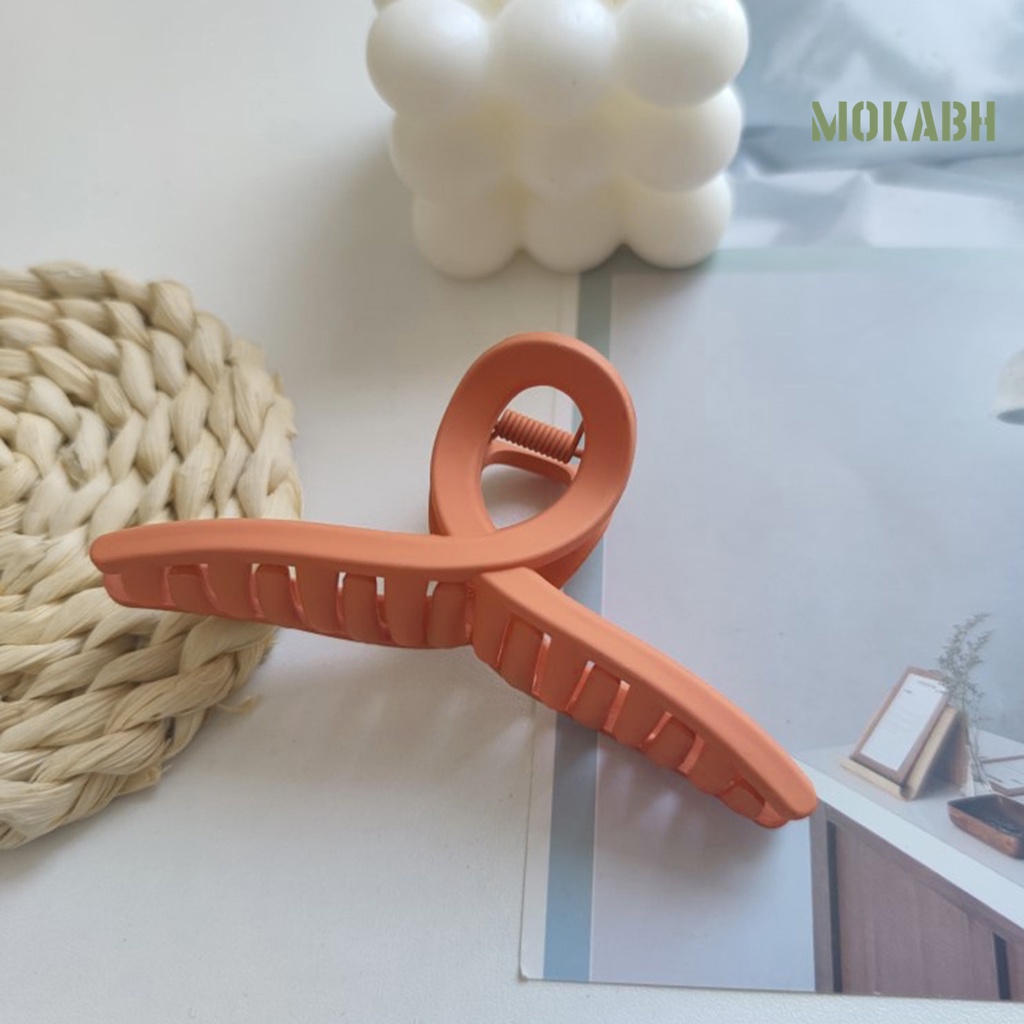 Kẹp Tóc Càng Cua Bằng Nhựa Chống Trượt Màu Sắc Đơn Giản Phong Cách Retro
