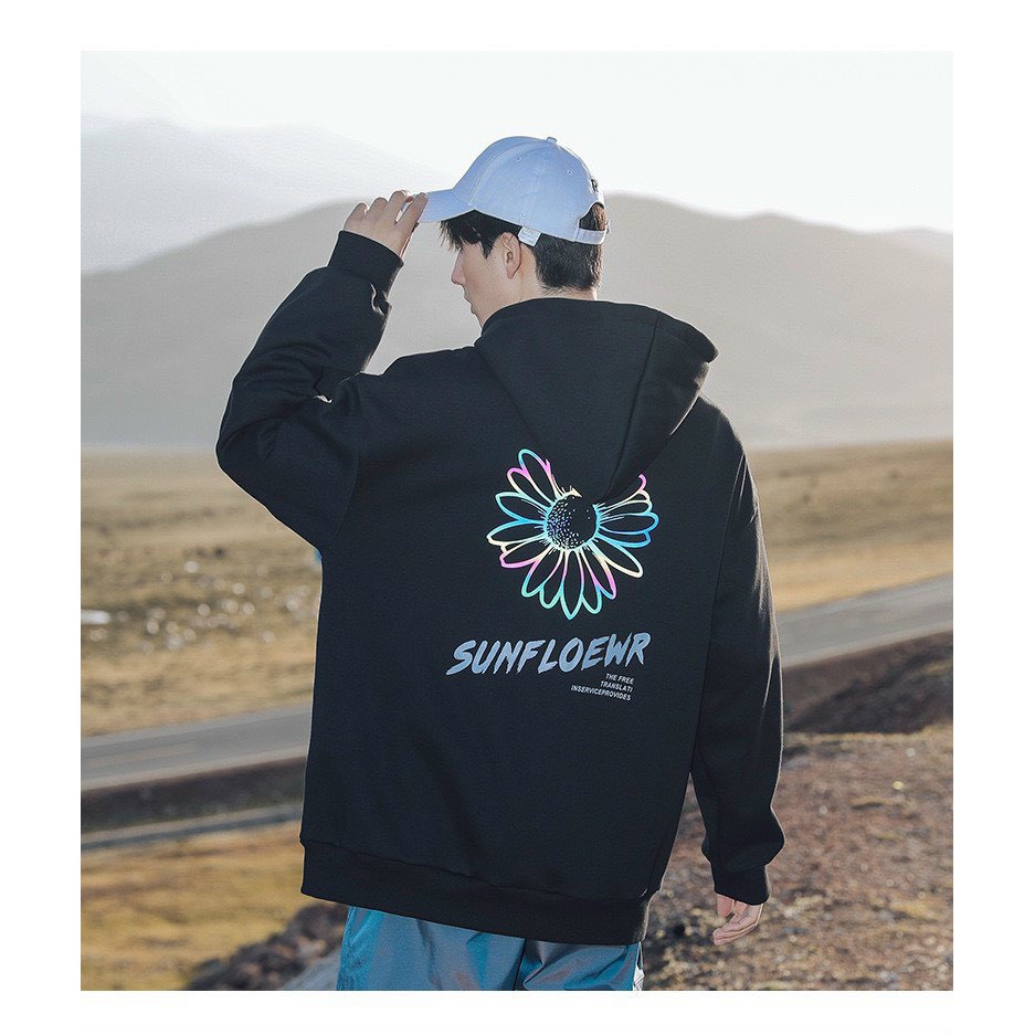 &lt;FREE SHIP&gt; ÁO HOODIE NỈ NGOẠI BAO ĐẸP, BAO CHẤT IN SUNFLOWER