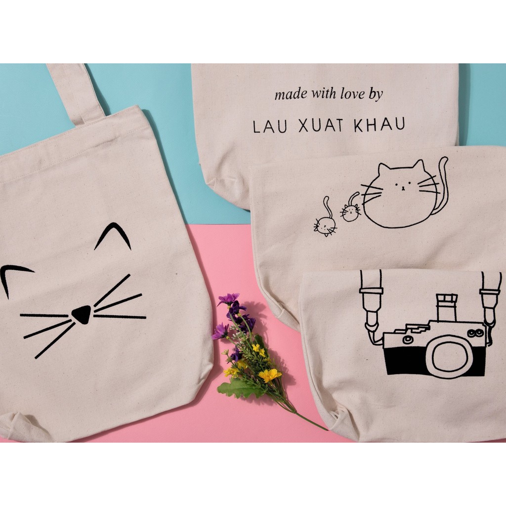 [Mã WAMT2405 giảm 10K đơn 0K] Túi tote vải canvas mềm in hình hoạ tiết | BigBuy360 - bigbuy360.vn