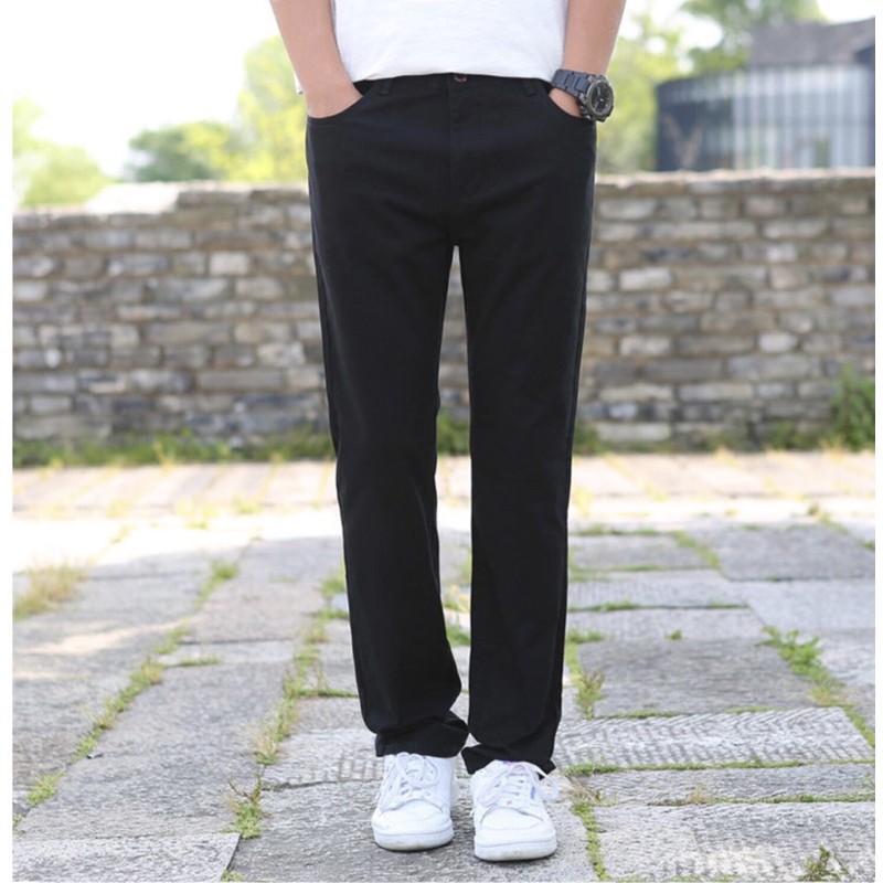 quần jean, quàn bò, baggy nam đen phong cách bụi style hàn quốc