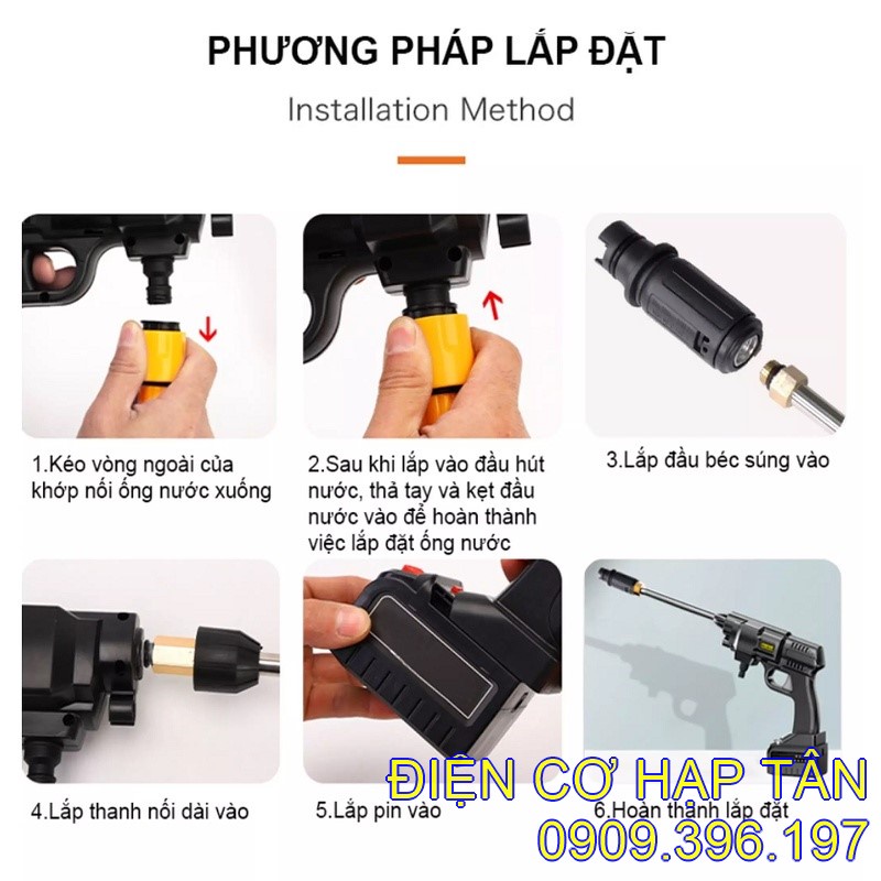 MÁY RỬA XE CẦM TAY DÙNG PIN -199V – HITACHI CHÍNH HÃNG RỬA SÂN , TƯỚI CÂY, RỬA MÁY LẠNH…..