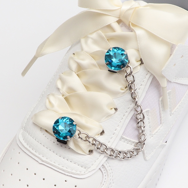 Phụ Kiện Trang Trí Dây Giày Đính Đá Nhiều Màu Sắc