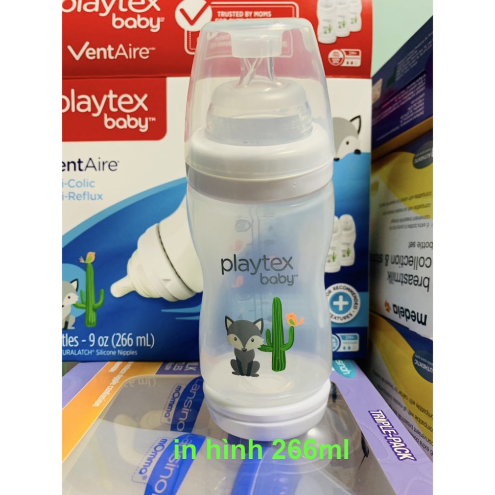 Bình sữa Playtex Ventaire cổ rộng 177ml, 266ml