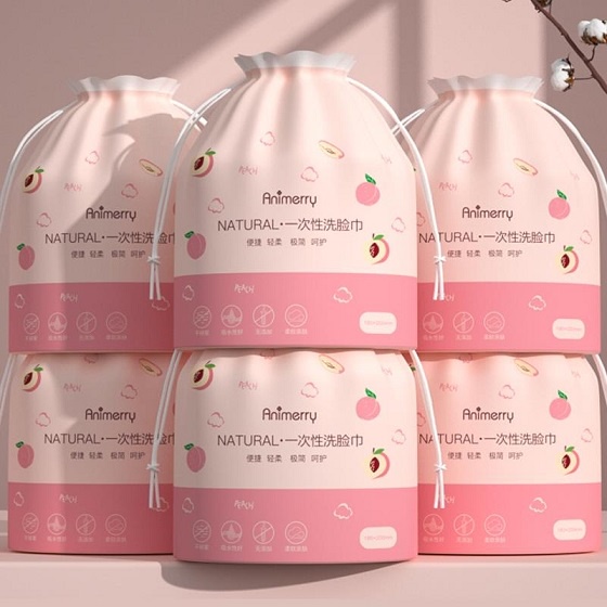 Cuộn Khăn lau mặt khô, tẩy trang t úi trái đào tiện lợi dùng 1 lần bằng cotton tự nhiên GD520-khandao