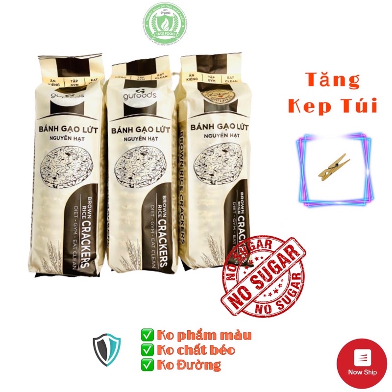 Bánh ăn kiêng gạo lứt yến mạch hafood, hỗ trợ giảm cân, siết cơ, tập gym, mix 3 vị | BigBuy360 - bigbuy360.vn