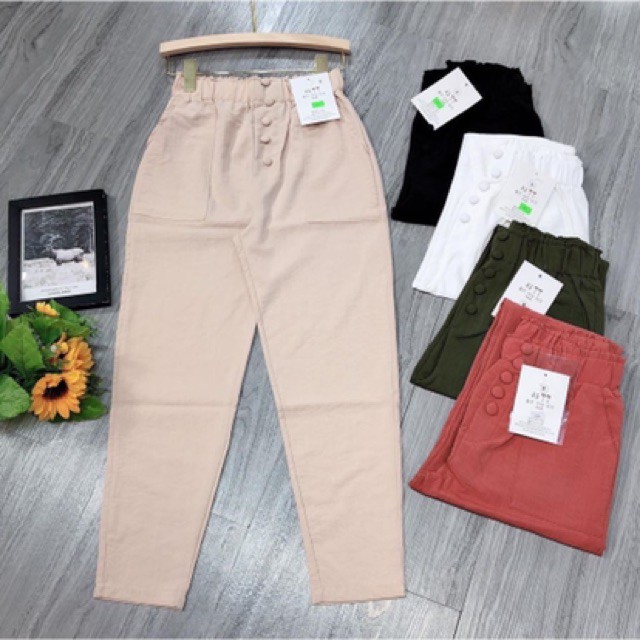 Quần đũi baggy khuy bọc 5 cúc
