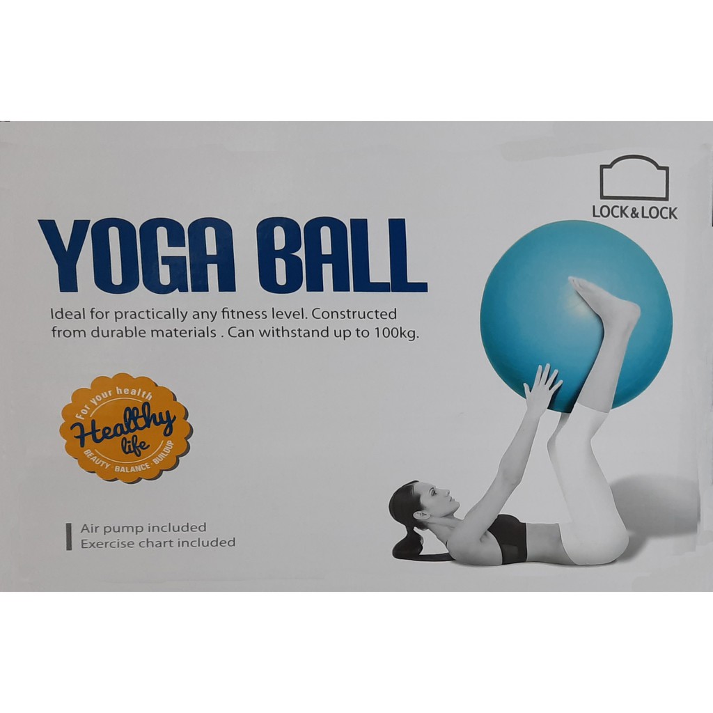 Bóng tập thể dục Yoga Ball Lock&Lock HLW804  55 cm màu hồng