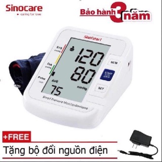 Máy đo huyết áp bắp tay Sinoheart BA-801 + Tặng bộ chuyển đổi nguồn