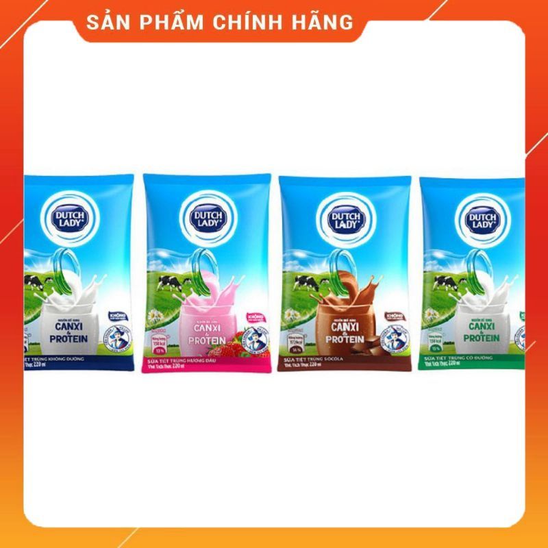 Sữa Bịch Cô Gái Hà Lan Đủ Vị (220ml/ Bịch)