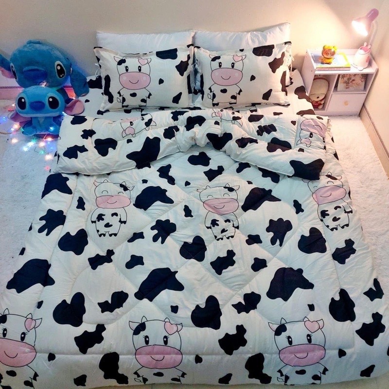 Bộ 5 Món Vỏ Chăn Ga Gối ⚡𝐅𝐑𝐄𝐄 𝐒𝐇𝐈𝐏⚡ Coton poly cao cấp,đáng yêu bò sữa phong cách hàn quốc đủ size | BigBuy360 - bigbuy360.vn