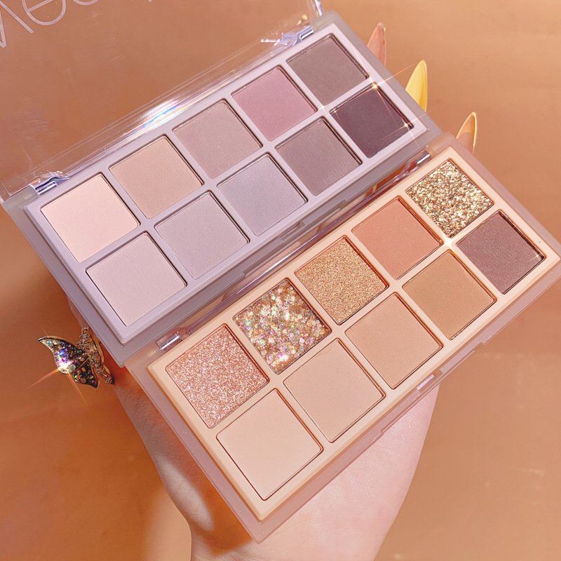 Bảng Phấn Mắt Sweet Mint 10 Màu Lỳ và nhũ lấp lánh - chính hãng