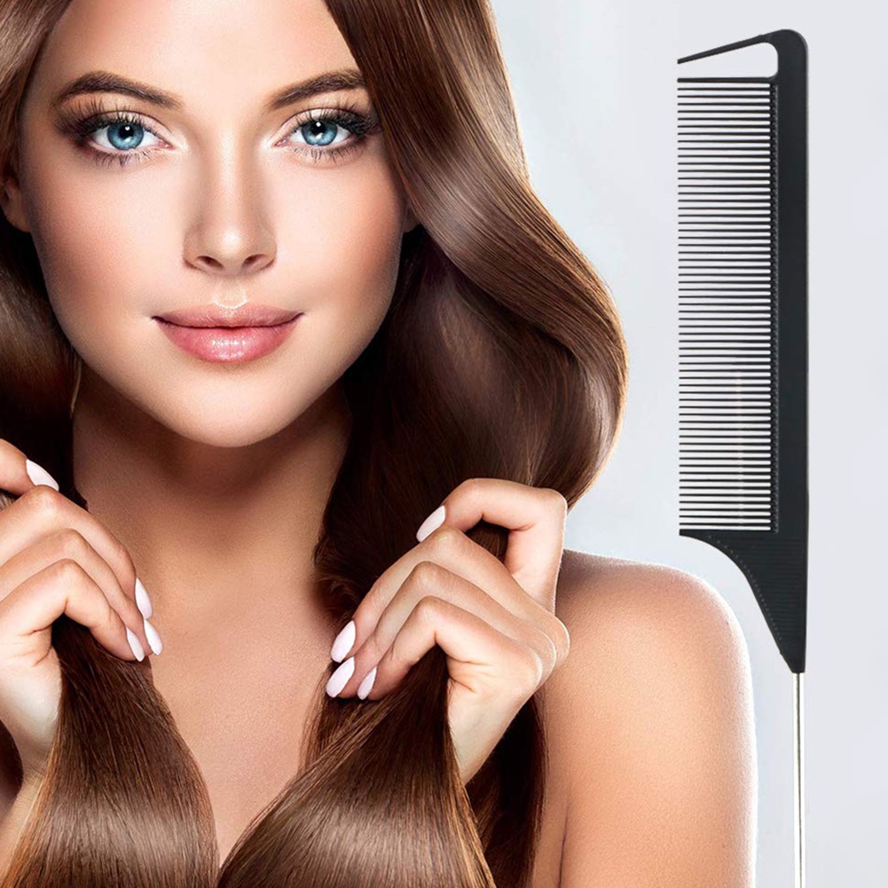 [Hàng mới về] Lược chải tóc bằng thép chống tĩnh điện thiết kế hình đuôi chuột độc đáo