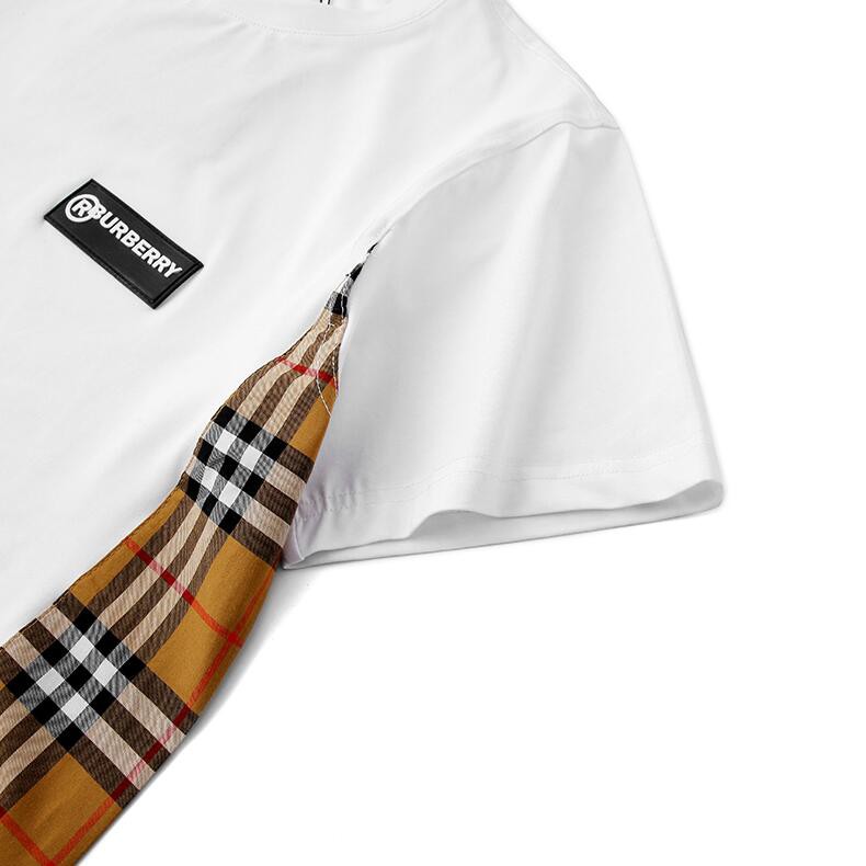 Áo thun unisex tay ngắn họa tiết Burberry thời trang