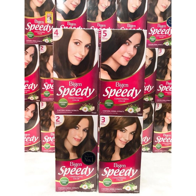 [Chính Hãng] Thuốc nhuộm tóc phủ bạc Bigen Hồng Speedy Color Cream 80ml phủ bạc hoàn toàn 100% đều màu suôn mềm bóng tóc