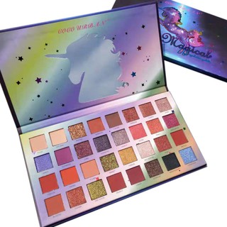 [Hàng mới về] Bảng phấn mắt 32 màu lì và nhũ chống lem lên màu đậm