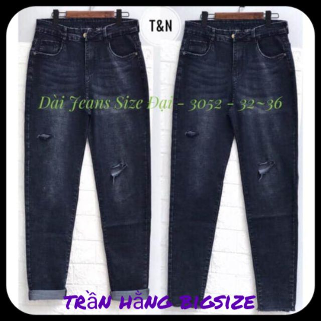 QUẦN JEANS CO GIÃN MẠNH SIZE ĐẠI DÀNH CHO NGƯỜI MẬP SIZE 60-90KG