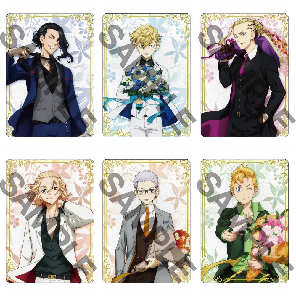 Ảnh card bo góc in hình TOKYO REVENGERS ver TẶNG HOA thẻ bo viền 5*8cm anime chibi 1 tấm