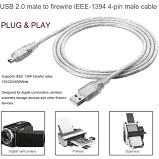 USB 2.0 đực ra firewire iEEE 1394 4pin đực 1m2