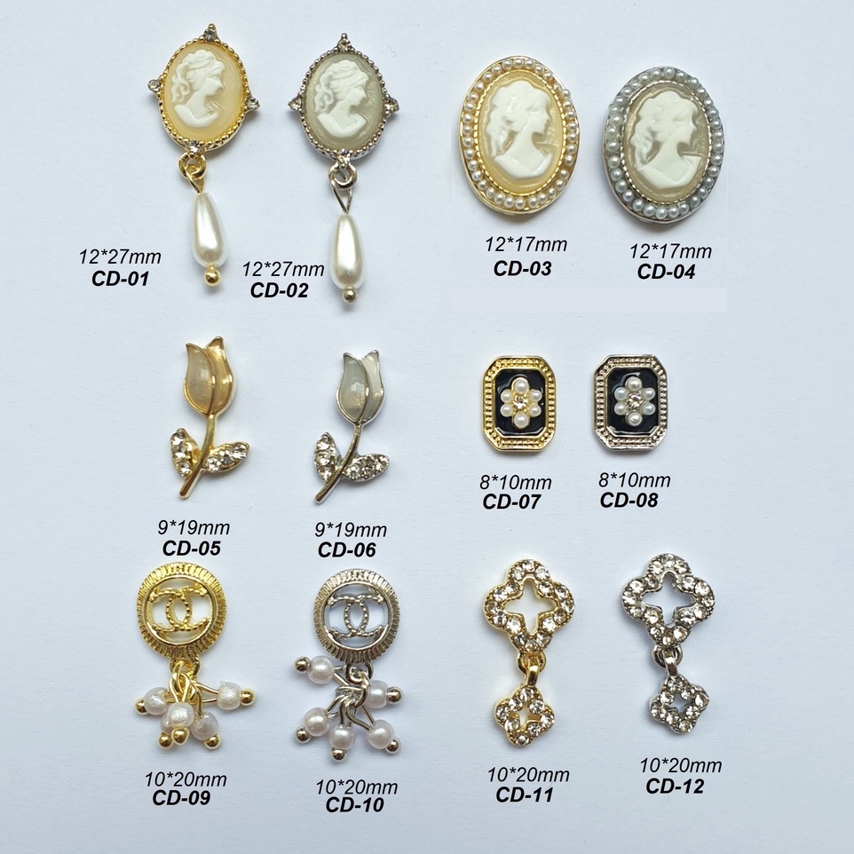 Charm Đá Đính Trang Trí Móng Cổ Điển Cao Cấp CD