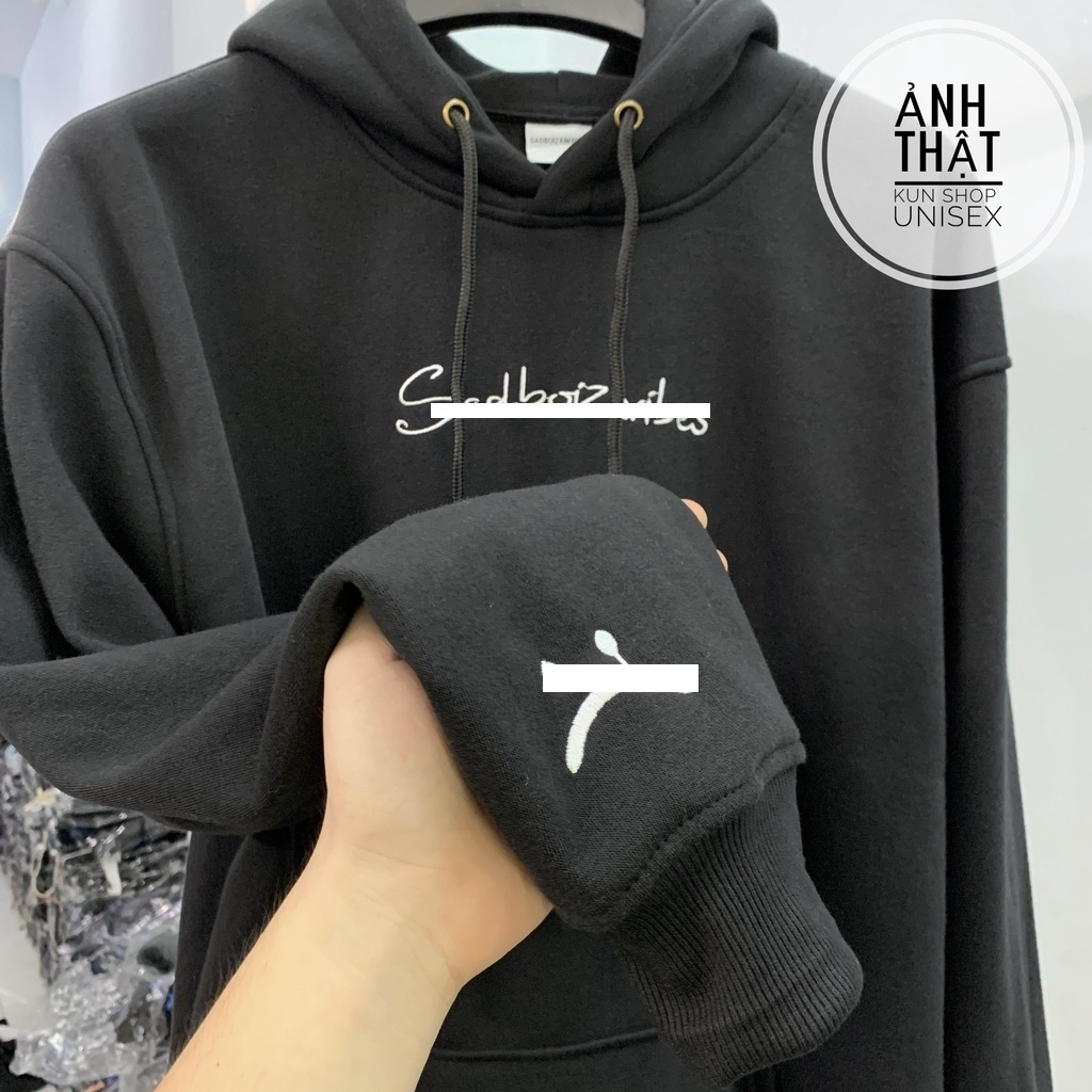 Áo hoodie Sadboiz Toss thêu hoodie dáng rộng nam nữ full tag