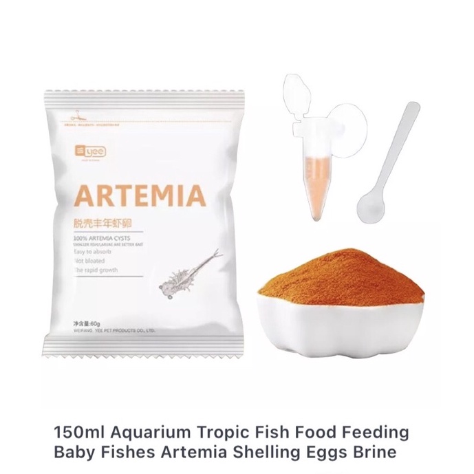 Artemia sấy khô cho ăn liền gói 60g tặng kèm ống trữ và muỗng