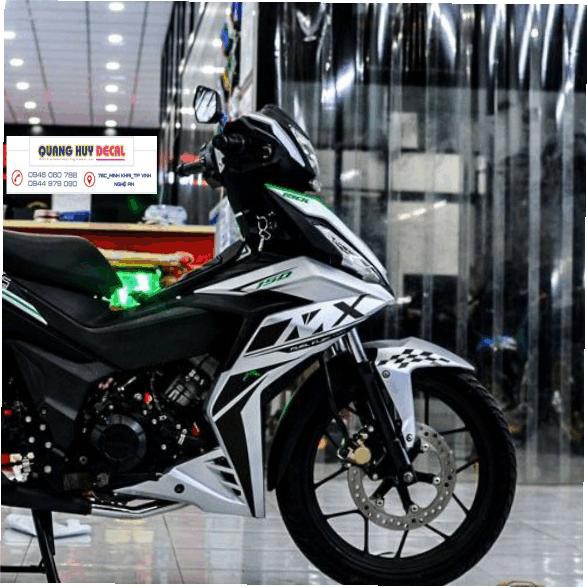 Tem trùm winner 150 đen trắng, độ team decal xe dán phủ dàn áo đẹp