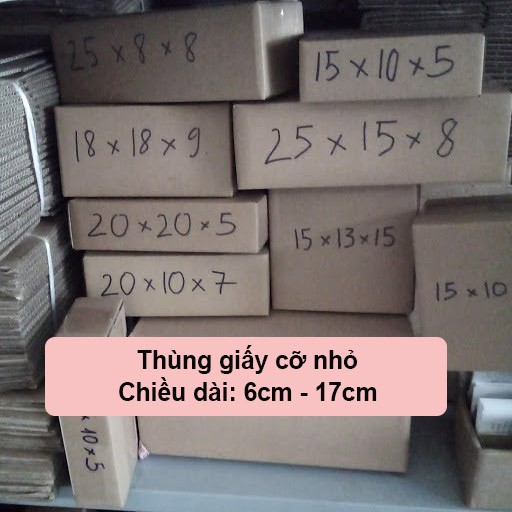 Hộp thùng giấy carton đóng gói hàng đầy đủ kích thước từ 6cm Doconu [SHIP TOÀN QUỐC]