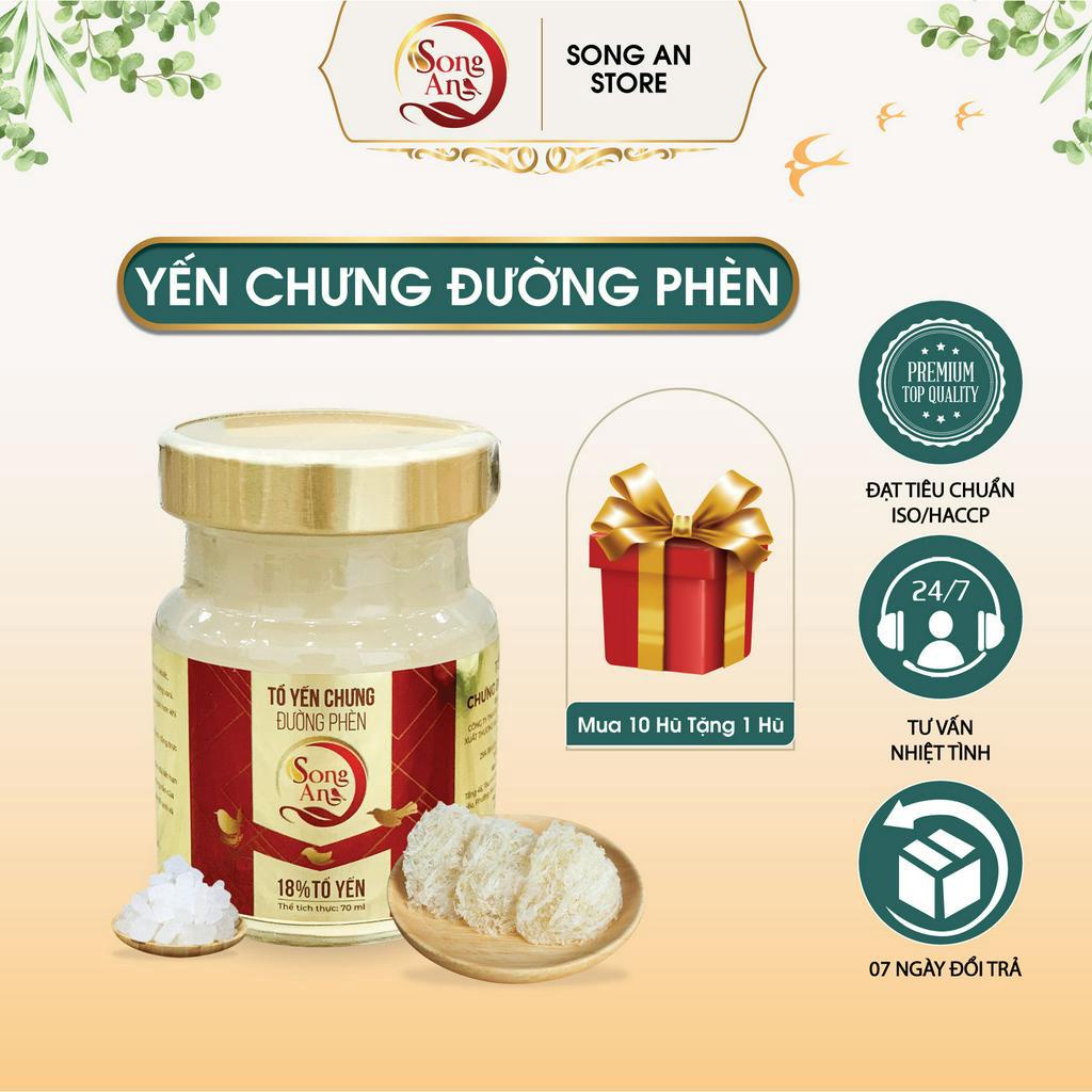 Nước yến chưng đường phèn Song An Food hũ 70ml bổ sung dưỡng chất, bồi bổ sức khỏe