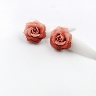 (1 Bông) Hoa Bột Gắn Móng, Hồng Đơn 2 Tông