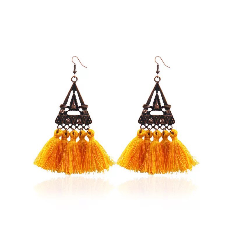 Khuyên tai tua rua hoa tai boho thời trang nữ xinh xắn - Mã HT041