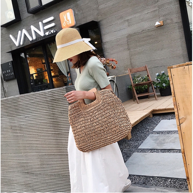 Túi Xách Nữ đan Rơm Thời Trang Vintage