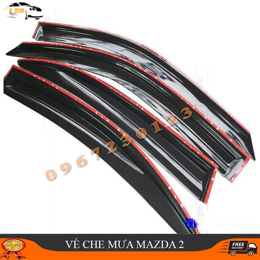 Vè che mưa Mazda 2 sedan 2014-2019 hàng đen đẹp ảnh thật