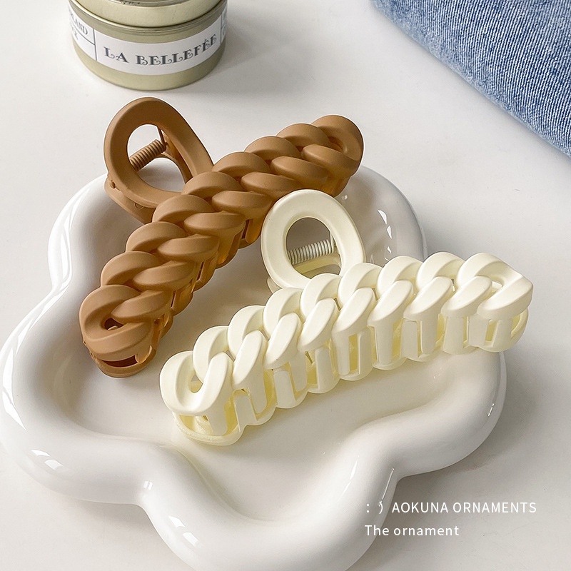 Kẹp Tóc Hình Cá Mập Màu Nhám Đơn Giản Phong Cách Hàn Quốc