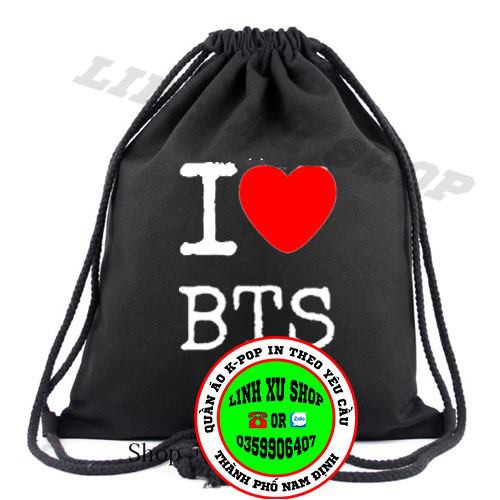 balo dây rút BTS kpop in theo yêu cầu