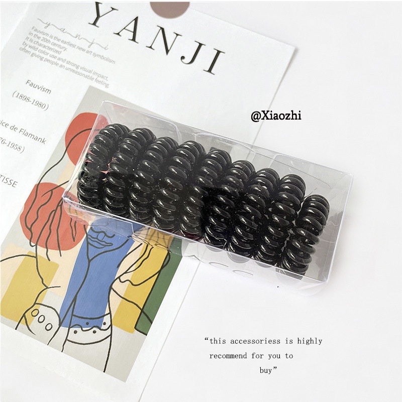 Dây Cột Tóc Dạng Dây Điện Thoại Màu Gradient Thời Trang Hàn Quốc Cho Nữ