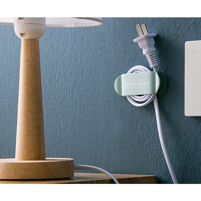 Móc dán treo dây điện, treo dây sạc điện thoại kẹp giữ dây điện, phích cắm điện,nút cố định dây điện chống rối