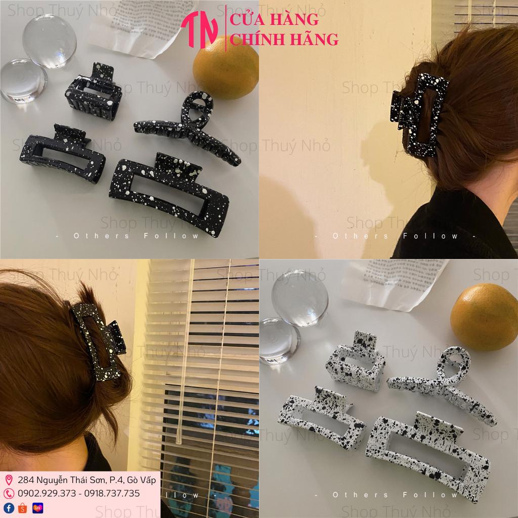 Kẹp tóc càng cua nữ cỡ lớn phong cách thiết kế đơn giản, marble Hàn Quốc nhựa cao cấp thời trang mùa hè xinh xắn