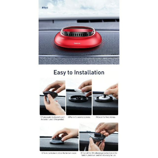 Đế khử mùi toả hương trong xe ô tô và trong nhà baseus holder air freshener