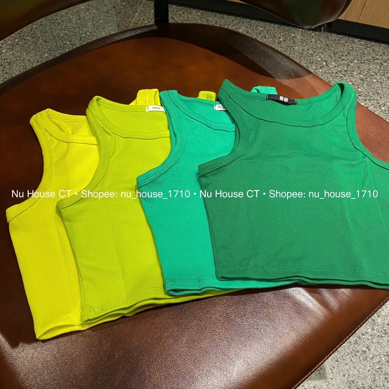 Áo croptop ba lỗ nữ thun gân tăm áo ba lỗ ngược kèm clip và ảnh thật