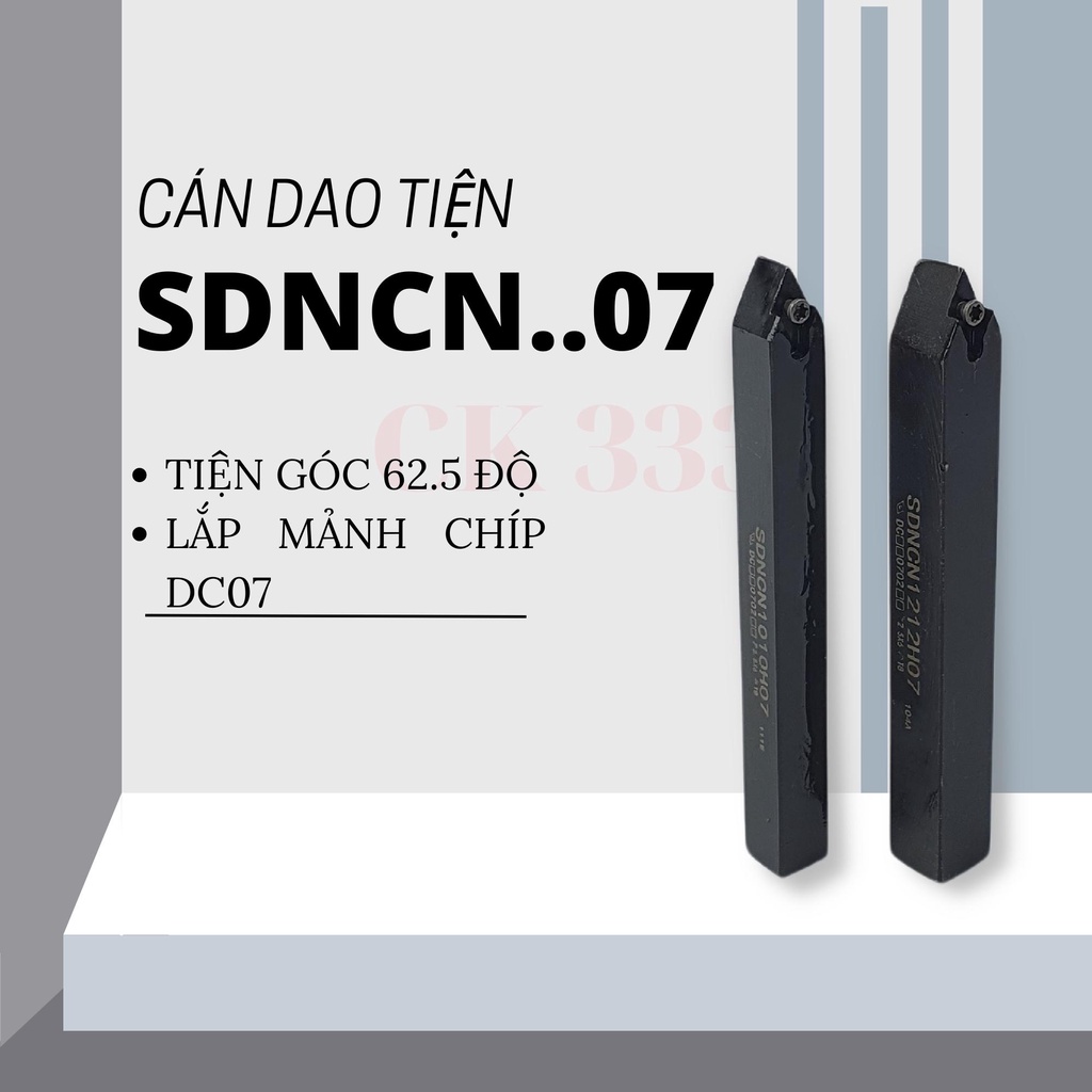 CÁN DAO TIỆN MÁY CNC MINI 10 12 16 SDNCN1010H07 SDNCN1212H07 SDNCN1616H07 TIỆN GÓC 62 ĐỘ LẮP MẢNH DC07
