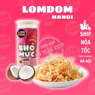 Khô mực hấp dừa xé sợi 200g LomDom Food đồ ăn vặt Hà Nội vừa ngon vừa rẻ