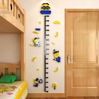 Tranh Mica 3D- Đo Chiều Cao Minion
