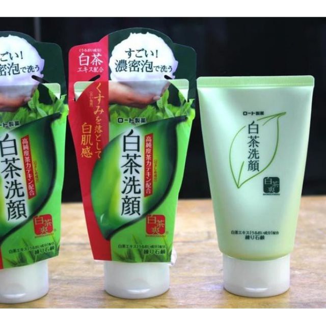 Sữa rửa mặt trà xanh Rohto Shirochasou Green Tea Foam 120gam