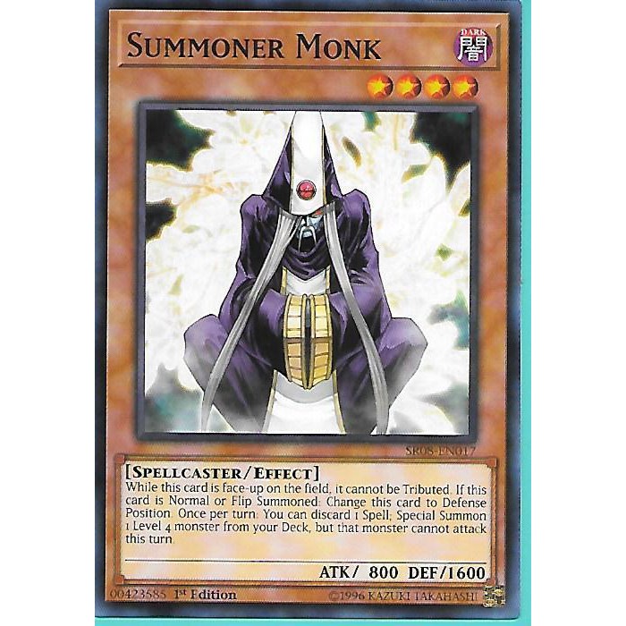 Lá bài thẻ bài Yugioh SR08-EN017 Summoner Monk