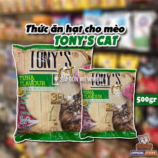 Thức ăn hạt TONY'S CAT dành cho mèo vị Cá Ngừ gói 500g | Tony Cat